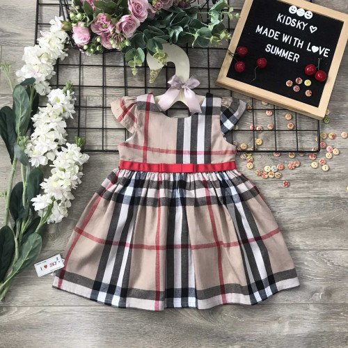 Váy kẻ BBR bé gái xuân hè size 2-6 -VK20155-